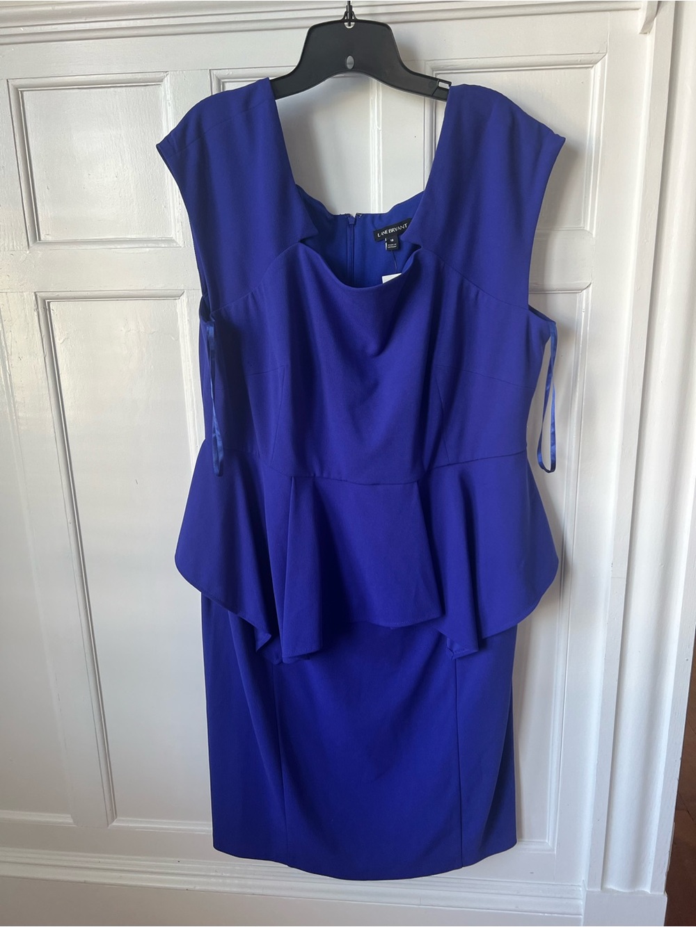 Lane Bryant Cobalt Blue Peplum Sheath Dress